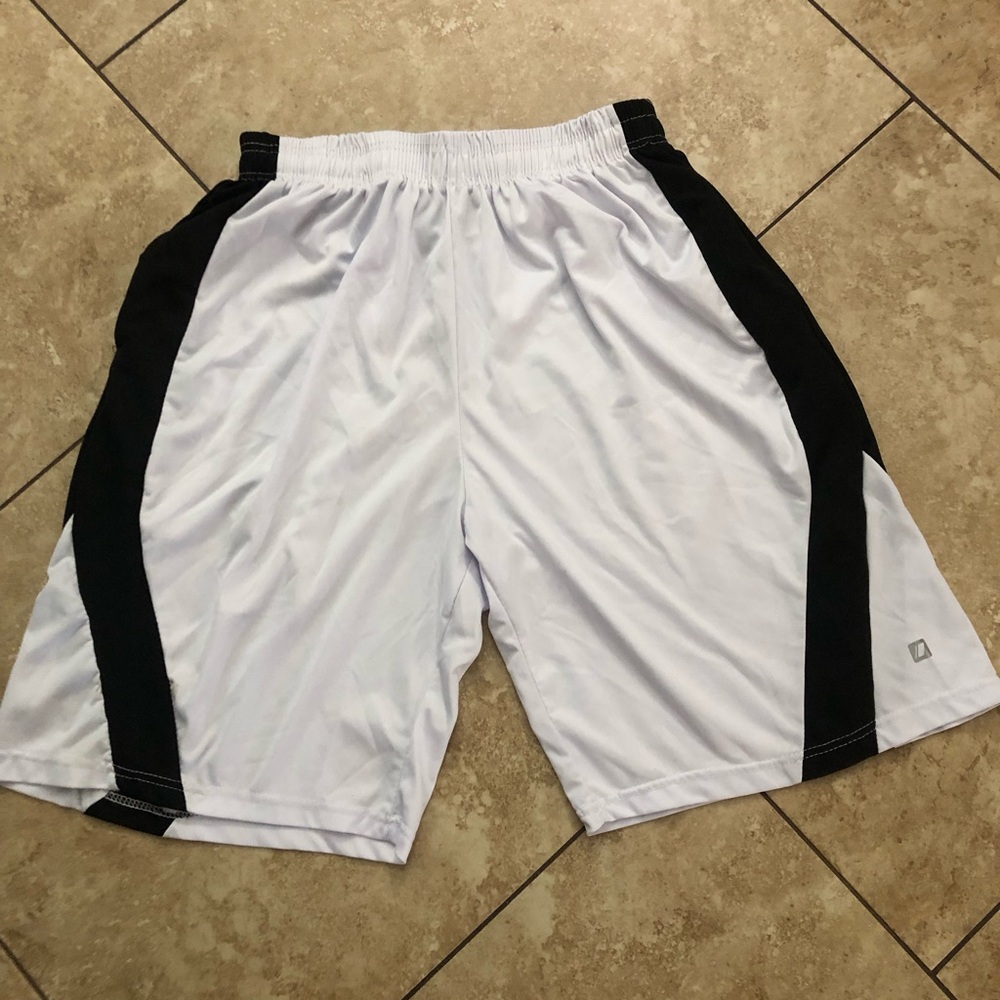 Cougar White and Black Athletic Shorts